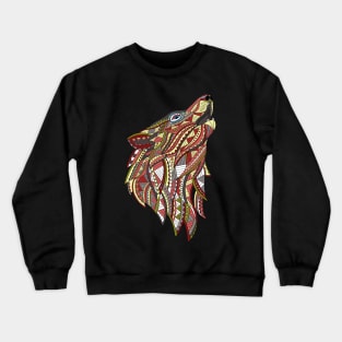 Ethnic Wolf Crewneck Sweatshirt